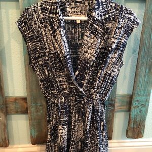 Classy navy and white collared romper!